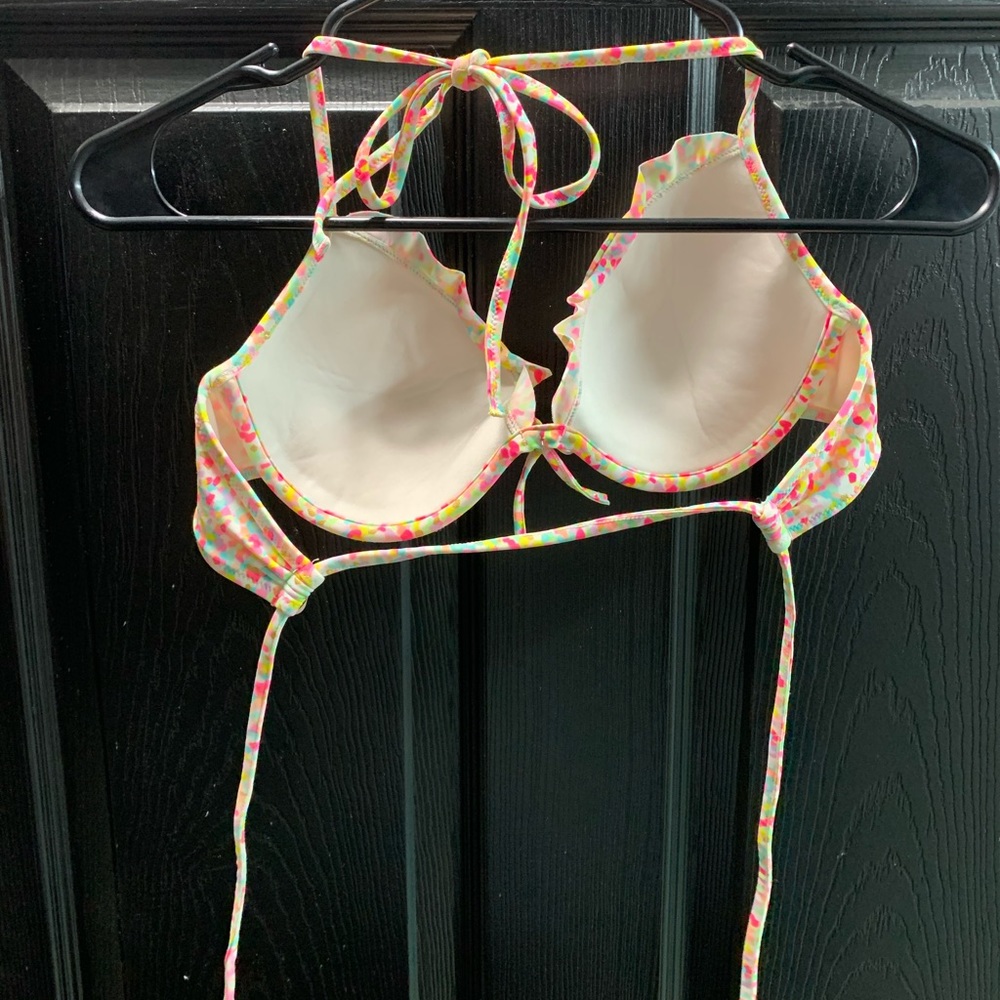 Victoria Secret multi colored halter bikini top